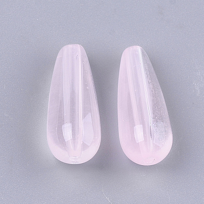 Perles de verre peintes par pulvérisation transparent, goutte 