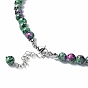 Gemstone & Natural Pearl & Glass Beaded Necklace with 304 Stainless Steel Clasp for Women
