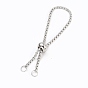 Adjustable 304 Stainless Steel Box Chain Slider Ring Making, Bolo Chain for DIY Ring Making