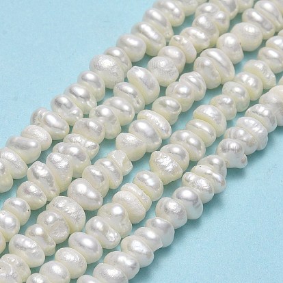 Hilos de perlas de agua dulce cultivadas naturales, cuentas de perlas keshi, pepitas
