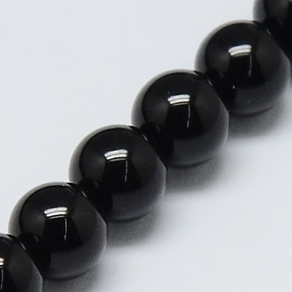 Perles rondes en agate naturelle, teint, 5mm, Trou: 1mm, Environ 79 pcs/chapelet, 15.74 pouce