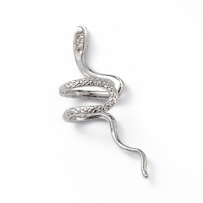 Aretes de aleación con diseño de serpiente, trepador envuelve alrededor de aretes no perforantes para mujer