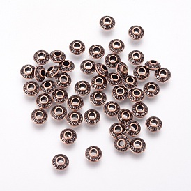 Tibetan Style Alloy Spacer Beads, Lead Free & Cadmium Free, Bicone