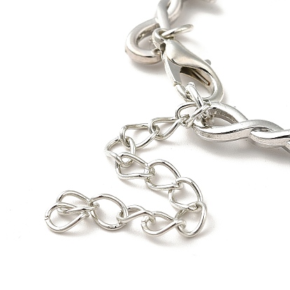 Alloy Thorns Link Chain Bracelet, Punk Barbed Wire Bracelet for Men Women