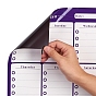 Calendario semanal de borrado en seco magnético para refrigerador, con marcadores de punta fina y borrador grande con imanes, pizarra mensual