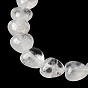 De perlas de cristal de cuarzo natural hebras, cuentas de cristal de roca, corazón