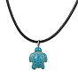 Turquoise synthétique colliers pendants, tortue