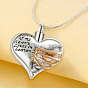 316L Surgical Stainless Steel Heart Urn Ashes Pendant Necklace, Memorial Jewelry for Men Women