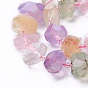 Natural Quartz & Peridot Beads Strands, Faceted, Nuggets