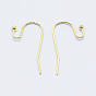 (Same Sku: KK-R037-13G)Long-Lasting Plated Brass Earring Hooks, Ear Wire, Real 18K Gold Plated, Nickel Free