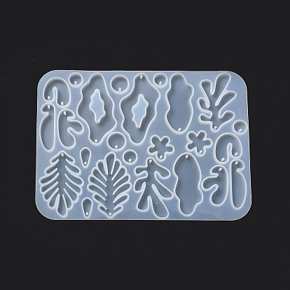 DIY Bohemian Style Irregualr Pendants Silicone Molds, Resin Casting Molds, for UV Resin, Epoxy Resin Jewelry Making, Arch/Leaf/Sea Grass