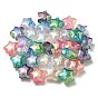 UV Plating Transparent Crackle Acrylic Beads, Gradient Color, Star
