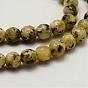 Natural Larvikite Bead Strands, Dyed & Heated, Round, Faceted