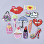 Computerized Embroidery Cloth Iron On/Sew On Patches, Costume Accessories, Appliques, Candy & Lady Bags & Lollipop & Umbrella & Rainbow & Perfume Bottle & Cake & Lipstick & Heart & High-Heeled Shoes