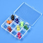 Polystyrene Bead Storage Containers, 12 Compartments Organizer Boxes, with Hinged Lid, Rectangle