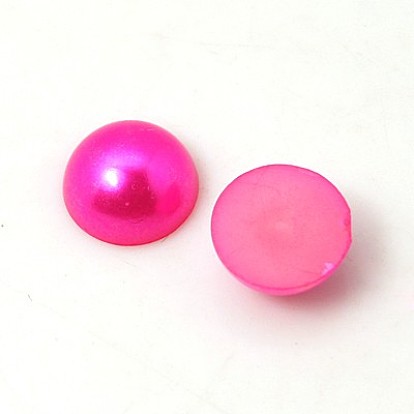 Acrylic Cabochons, Imitation Pearl, Half Round/Dome