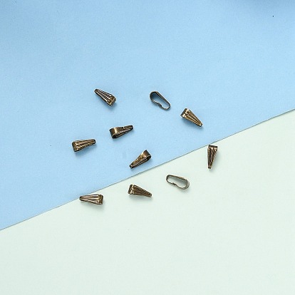Laiton bélières snap on, sans nickel, 8.5x3.5mm, Trou: 2.5x7.5mm