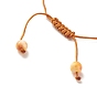 Круглый браслет из плетеных бусин из натурального белого нефрита, регулируемый браслет из драгоценных камней для женщин