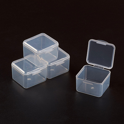 Plastic Bead Containers, Flip Top Bead Storage, Removable, 30 Compartments, Rectangle