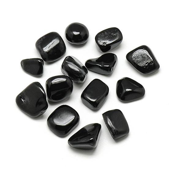 Natural Obsidian Gemstone Beads, Tumbled Stone, Nuggets, No Hole