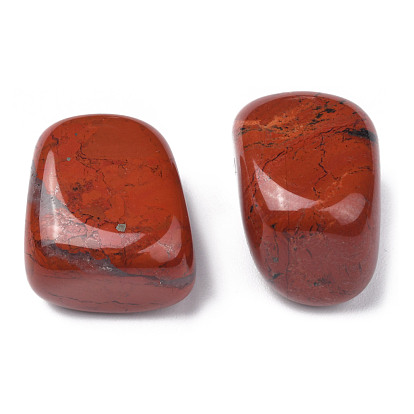 Perlas de jaspe rojo naturales, piedras curativas, para la terapia de meditación de equilibrio energético, piedra caída, gemas de relleno de jarrones, sin agujero / sin perforar, pepitas