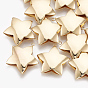 Brass Pendants, Real 18K Gold Plated, Star