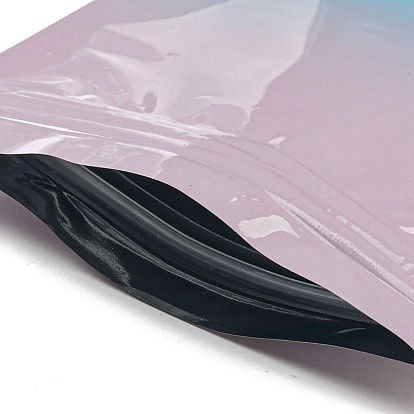 Градиент цвета градиент цвета пластиковая упаковка пакеты с застежкой-молнией, верхние пакеты с самозапечатыванием, прямоугольные