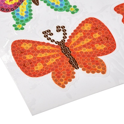 Наборы наклеек для алмазной живописи с бабочкой своими руками для детей, с наклейками алмазной живописи, Стразы, алмазная липкая ручка, поднос тарелка и клей глина