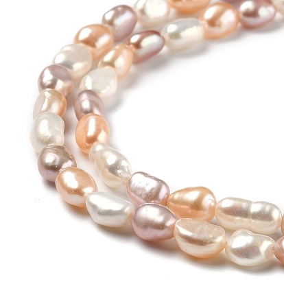 Natural Cultured Freshwater Pearl Beads Strands, Rice