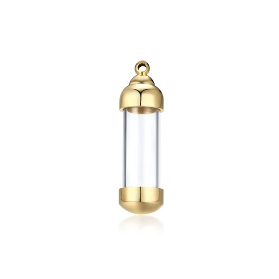316l pendentifs de bouteille en verre d'urne en acier inoxydable, pour la commémoration, hors chaîne, colonne
