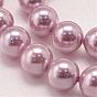 Redondo shell hebras de perlas de perlas