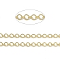 Brass Circle Ring Link Chains, with Spool, Soldered, Long-Lasting Plated, Cadmium Free & Nickel Free & Lead Free