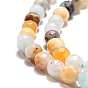 Brins de perles d'amazonite de fleurs naturelles, facette, ronde, 4mm, Trou: 1mm, Environ 90 pcs/chapelet, 15.35 pouce