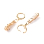 Каплевидные серьги-кольца из натуральной трохидной оболочки, обернутые проволокой, для женщин, золотые