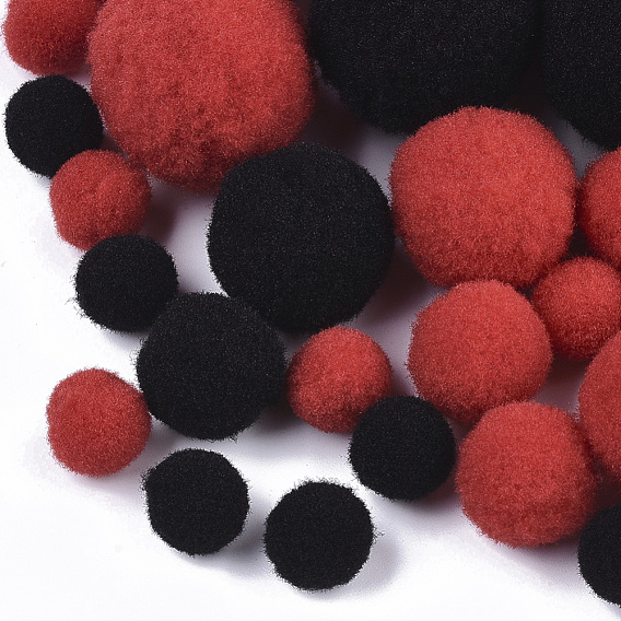 DIY Doll Craft Polyester High-elastic Pom Pom Ball, Round