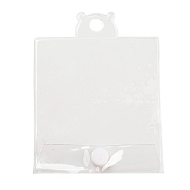 Sacs à boutons en plastique transparents, sacs d'emballage refermables, rectangle