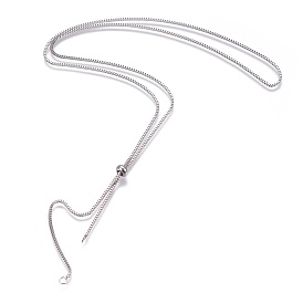 Stainless Steel Slider Necklace Making, with Box Chains