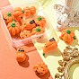 12Pcs 6 Styles Autumn Opaque Resin Pumpkin Cabochons