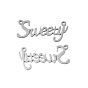 304 Stainless Steel Connector Charms, Word Sweety