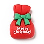 Кабошоны из непрозрачной рождественской смолы, счастливая сумка с надписью merry christmas