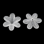 Acrylic Beads, Frosted, 6-Petal Flower
