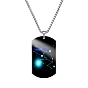 Stainless Steel Constellation Tag Pendant Necklace with Box Chains