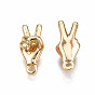Brass Charms, Peace Hand Charms, Nickel Free, Palm, Gesture Language, for Victory