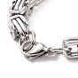 201 Stainless Steel Byzantine Chain Bracelets for Mens