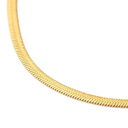 304 colliers de chaîne de serpent d'acier inoxydable, plaqué longue durée
