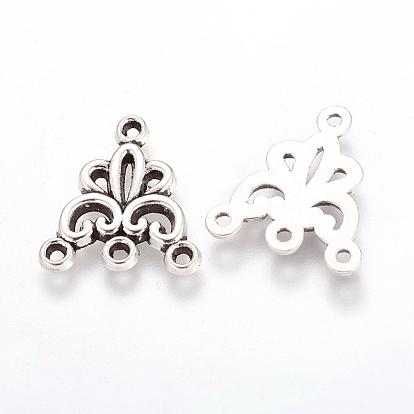 Tibetan Style Chandelier Components, Lead Free & Cadmium Free, 19x16x2mm, Hole: 1mm
