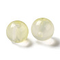 Perles acryliques transparentes, deux tons, ronde