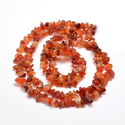 Natural Agate Chip Bead Strands, 5~8x5~8mm, Hole: 1mm, about 31.5 inch
