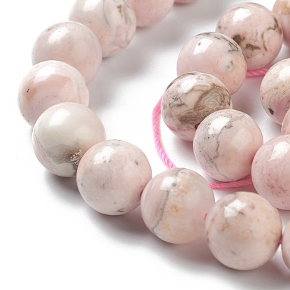 Rhodochrosite naturelles brins de perles, Grade a, ronde