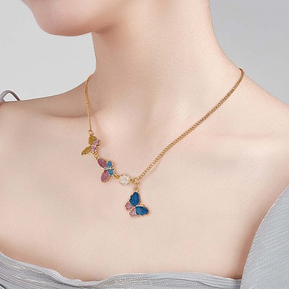 20Pcs Butterfly Alloy Enamel Pendants & Links Connectors, with Glitter Powder, for Jewelry Necklace Bracelet Earring Bracelet Handmade Making